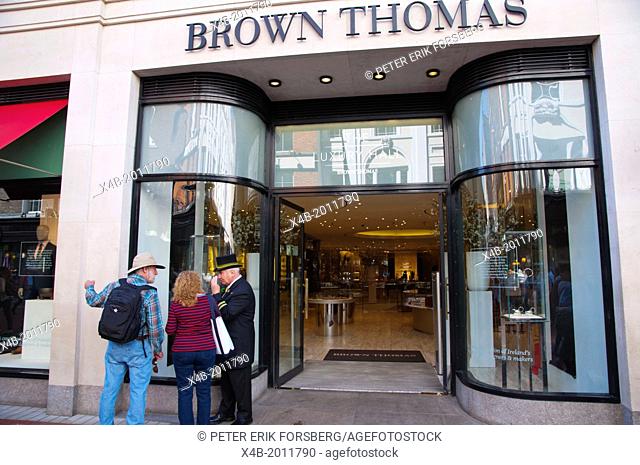 Brown Thomas department store exterior Grafton Street pedestrian street central Dublin Ireland Europe