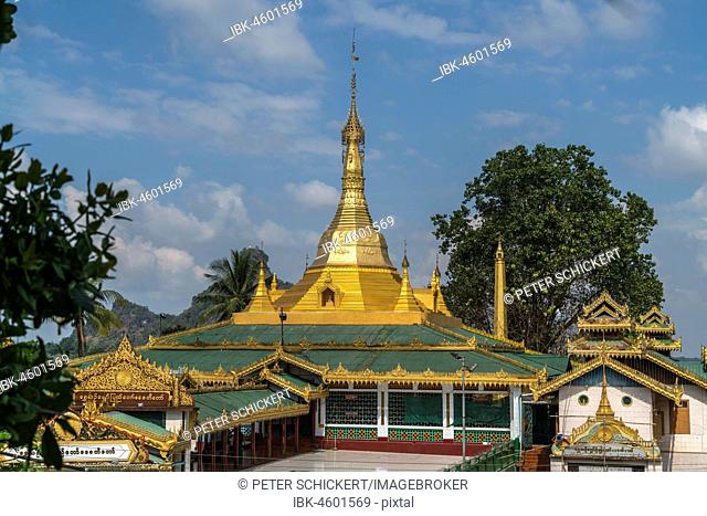 Shwe Yin Myaw Pagoda, also Shweyinhmyaw Paya, Hpa-an, Myanmar