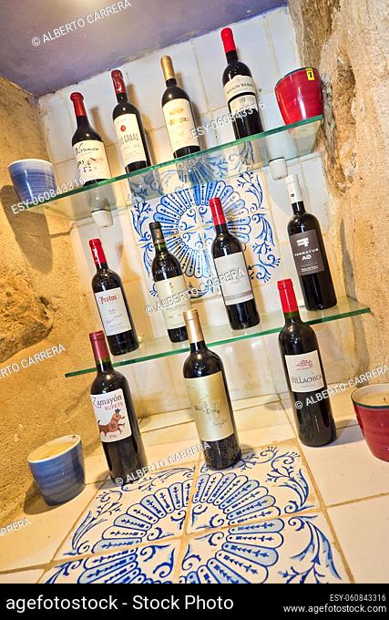 Bottles of Spanish Red Wine Collection