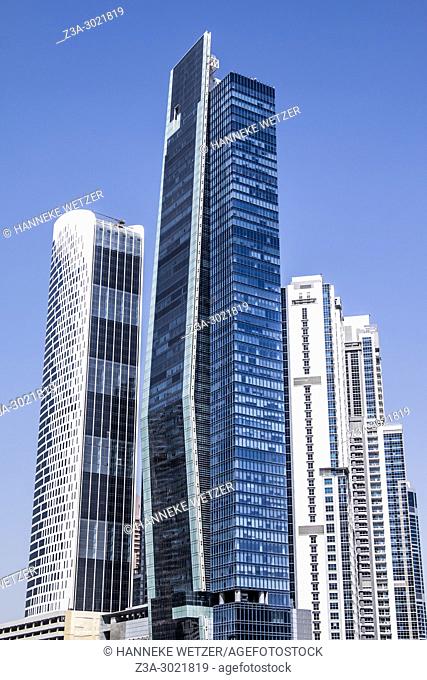 The Vision Tower and the Executive Towers; brand new modern architecture in Business Bay, a business capital as well as a freehold city in Dubai