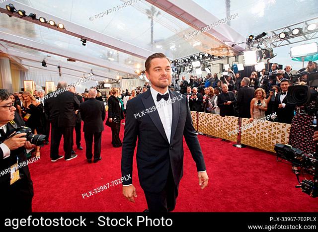 Oscar® nominee, Leonardo DiCaprio arrives on the red carpet of The 92nd Oscars® at the Dolby® Theatre in Hollywood, CA on Sunday, February 9, 2020