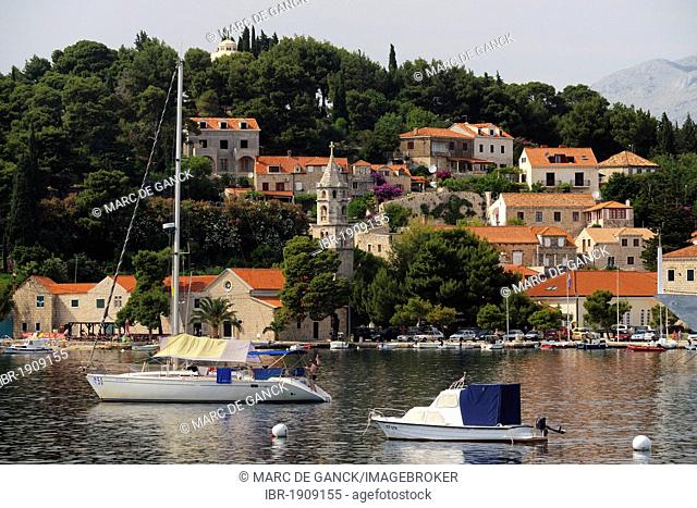 Boats off Cavtat, Dubrovnik-Neretva County, Croatia, Europe