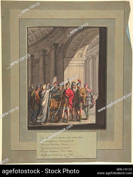 Allegory of Victory of Russians over Napoleon's Army, from a poem by Cremes. Artist: Franz von Hauslab the Younger (Austrian, Vienna 1798-1883); Date: ca