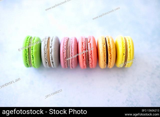 Macarons in rainbow colors (France)