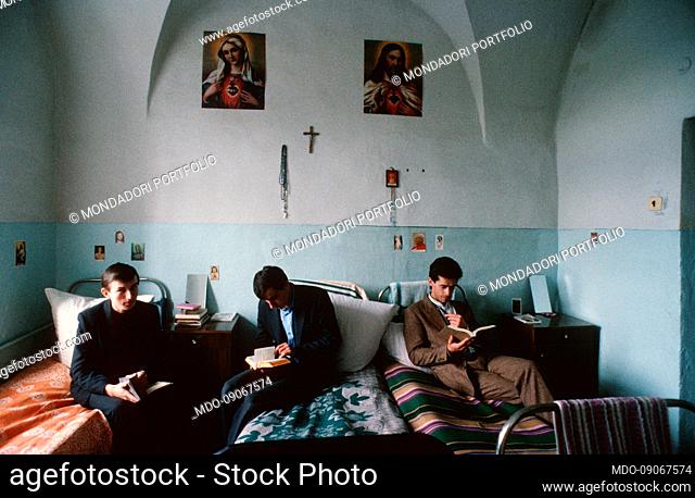 Reopening of the major seminary in Grodno. The new students' room. Grodno (USSR today Belarus), September 13th, 1990