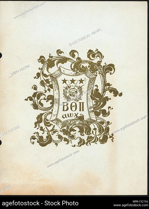 ANNUAL RE-UNION DINNER, DISTRICT 11 [held by] BETA THETA PI [at] ST. DENIS HOTEL (HOT;). Buttolph, Frank, 1850-1924 (Collector)