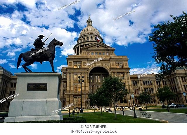Austin Texas Usa State Capitol Building Texas Ranger Statue