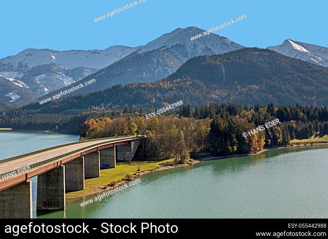 bridge, gorge bridge, sylvenstein lake
