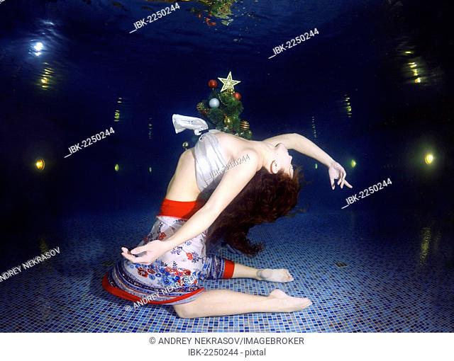 Underwater fashion, Christmas tree, Odessa, Ukraine, Eastern Europe