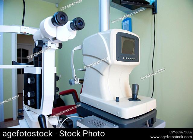 Modern medical equipment in the ophthalmology office