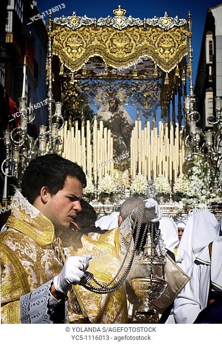 Holy Week procession. Malaga. Andalusia. Spain