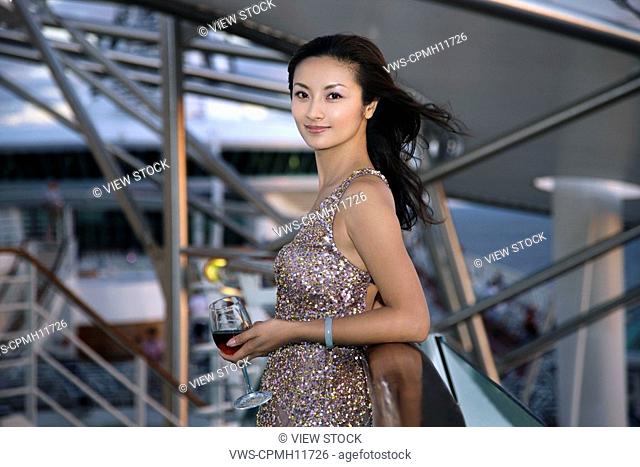 Chinese Woman Relax On The Board