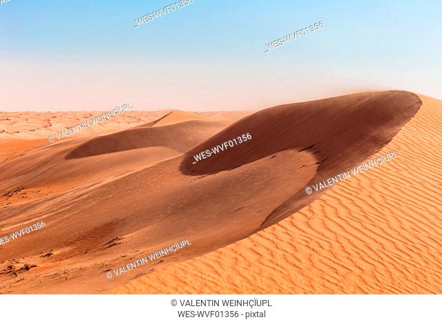 Sultanate Of Oman, Wahiba Sands, dunes in the desert