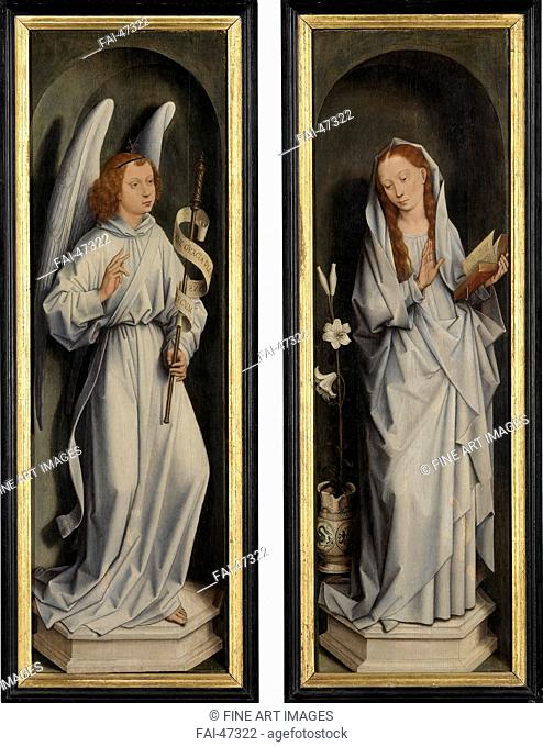 The Annunciation. The side panels from the Triptych of Jan Crabbe by Memling, Hans (1433/40-1494)/Grisaille/Early Netherlandish Art/ca 1470/The...
