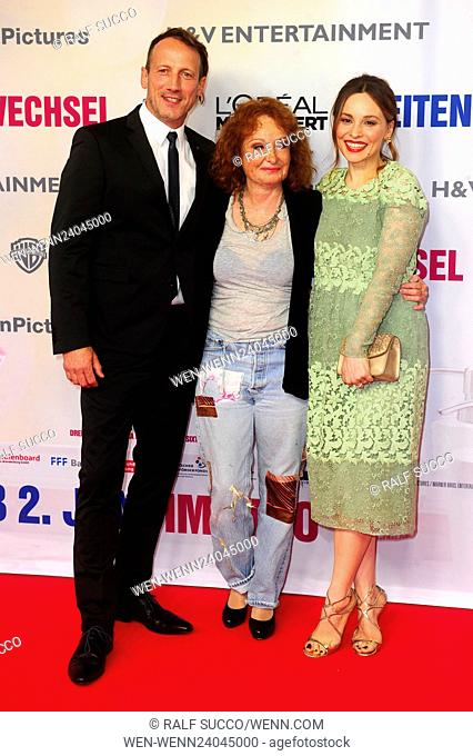 Celebrities at the premiere of Seitenwechsel at Zoo-Palast. Featuring: Wotan Wilke Möhring, Vivian Naefe, Mina Tander Where: Berlin
