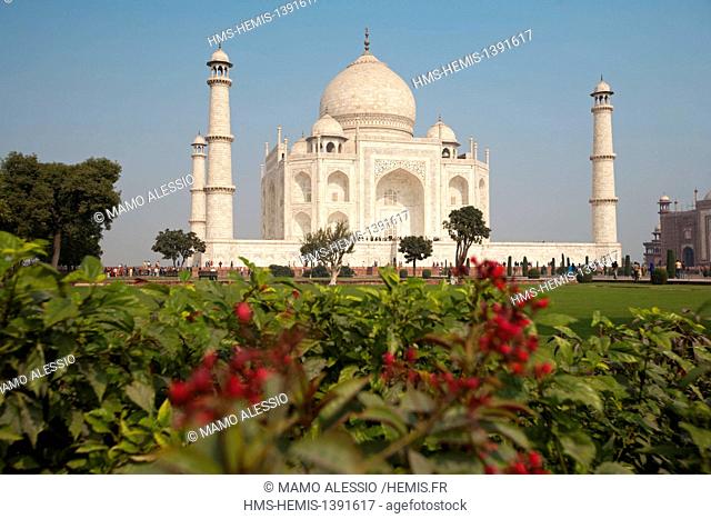 India, Uttar Pradesh State, Agra, Taj Mahal listed as World Heritage by UNESCO