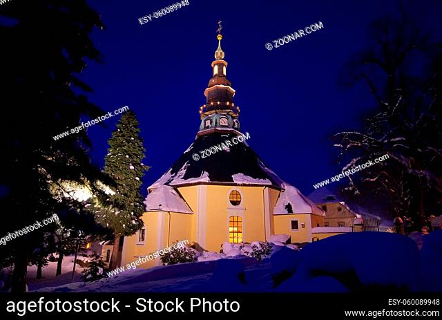 Seiffen Kirche Winter - Seiffen church in winter 01