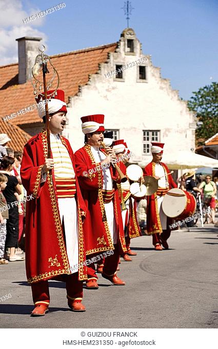 Estonia Baltic States, Saaremaa Island, Kuressaare Village, summer festival, Turkish musicians