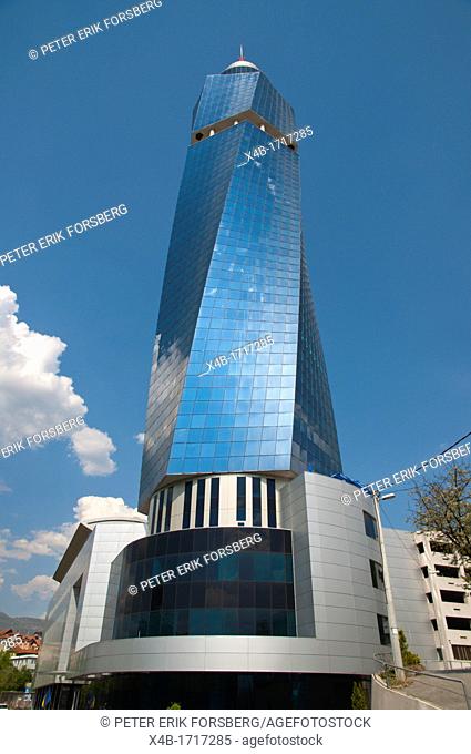 Avaz Twist Tower 2008 the highest structure in the Balkans in Sarajevo city Bosnia and Herzegovina Europe