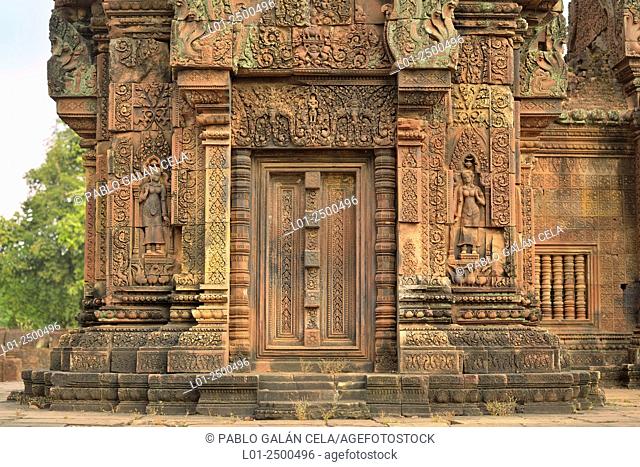 Banteay Srei temple. Architectural complex of Angkor Wat Cambodia