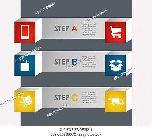 E commerce info graphics steps