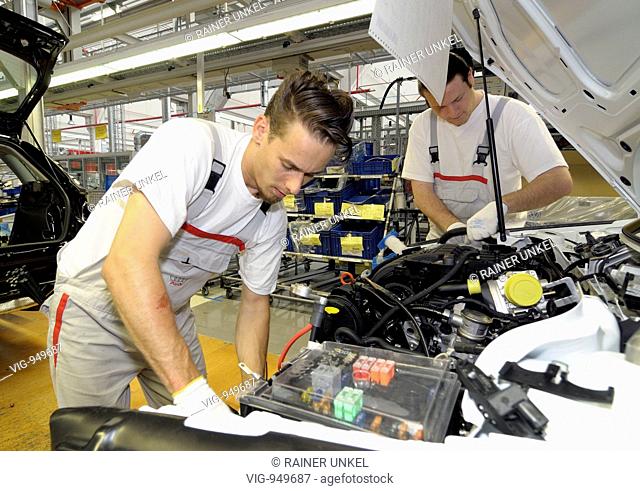 GERMANY : Production of Audi A3 car in Ingolstadt factory. - Ingolstadt, GERMANY, 05/06/2008