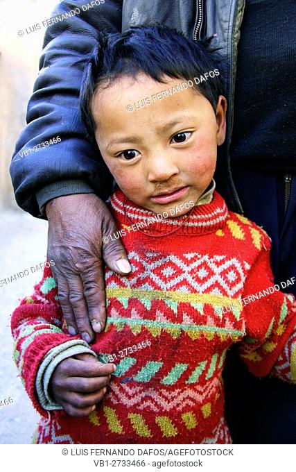 Tibetan child, Gyantse, Tibet