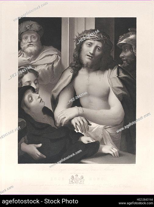 Ecce Homo, with Pontius Pilate behind him at left, the Virgin fainting at lower left, and .., 1850. Creator: George Thomas Doo
