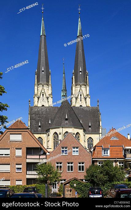 Billerbeck, Germany, Billerbeck, Berkel, Baumberge, Muensterland, Westphalia, North Rhine-Westphalia, NRW, provost church Saint Ludgerus, Ludgeri Cathedral
