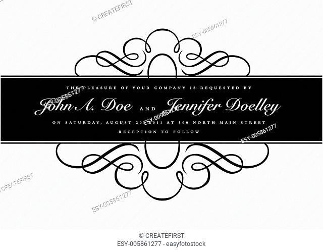 Vector Striped Ornate Frame and Background