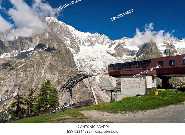 mont Blanc and cableway