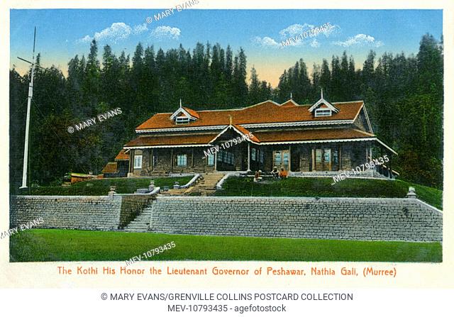The home of The Kothi, His Honour the Lieutenant Governor of Peshawar, Nahia Gall, Murree (a hill station, summer resort and the administrative centre of Murree...