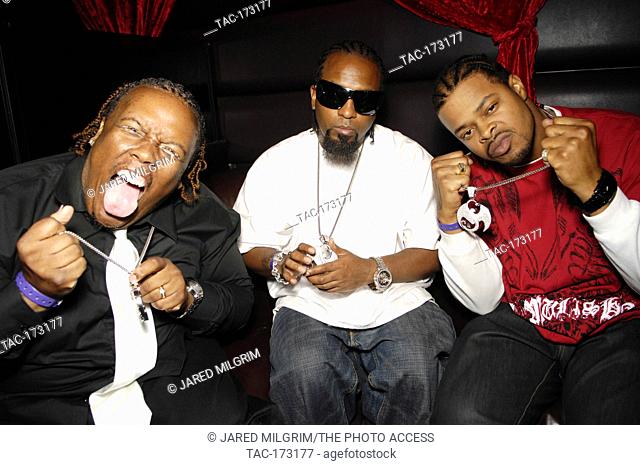 (L-R) Krizz Kaliko, Tech N9ne and Kutt Calhoun attends the Rock The Bells 2009 Festival press conference & launch party at the Key Club on April 7