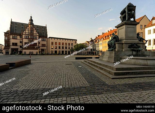 The historical town hall at the market place of Schweinfurt am Main, county Schweinfurt, Lower Franconia, Franconia, Bavaria, Germany