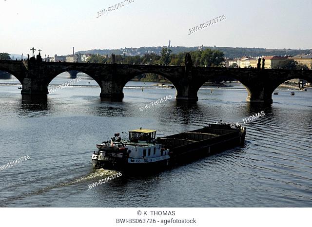 Prague, river Moldova, Carls Bridge, Czech Republic, Prague