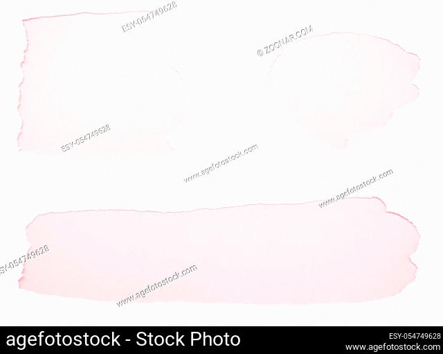 Torn white paper isolated on pastel pink