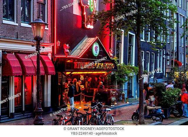 The Casa Rosso Theatre and Red Light District, Amsterdam, Holland