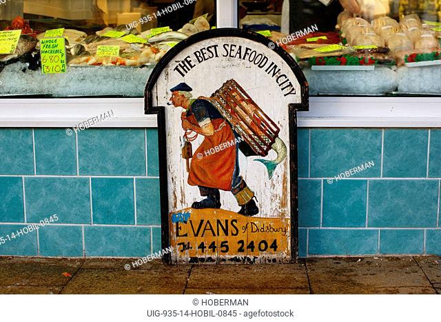 Seafood Shop Sign, England