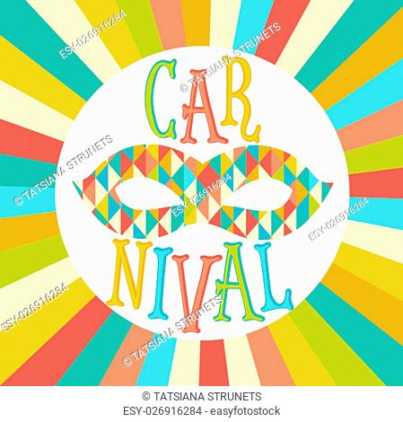 Vector of carnival funfair. Typographical design poster