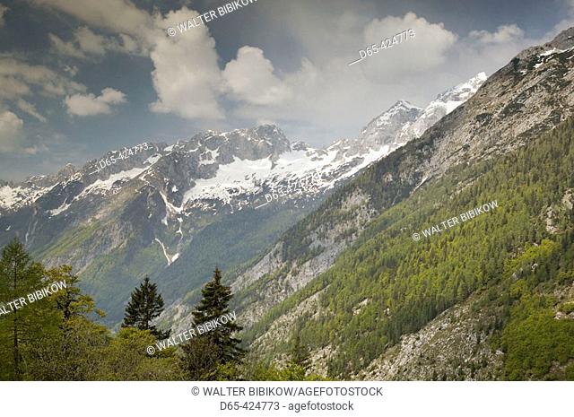 Julian Alps. Vrsic Pass (1611 meters). Vrsic Pass. Gorenjska. Slovenia
