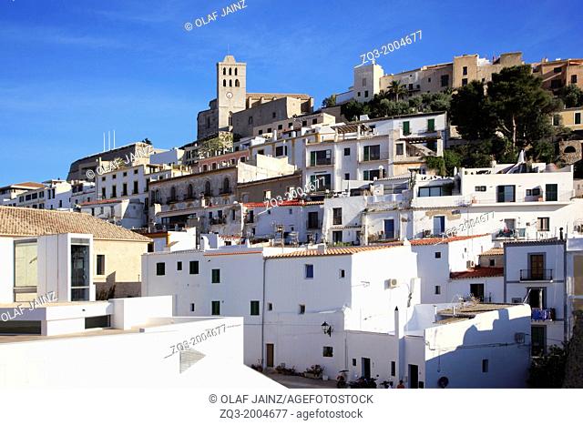 Dalt Vila with cathedral in the afternoon