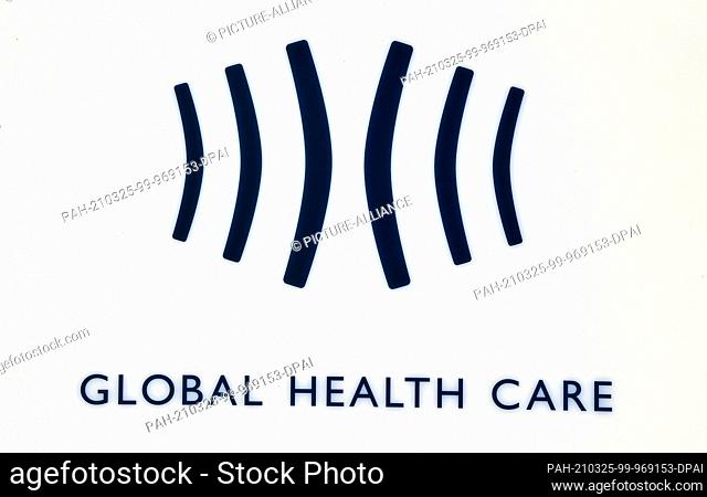 24 March 2021, Brandenburg, Wildau: The logo of the company GHC Global Health Care GmbH. GHC Global Health Care GmbH has been active on the international market...