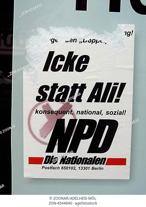 Aufkleber, Icke statt Ali, Berlin, Deutschland Sticker, Icke statt Ali, Berlin, Germany