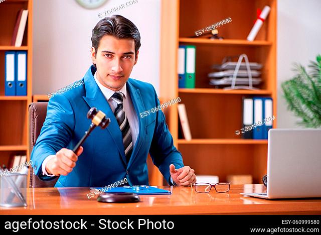 Lawyer working in the office