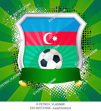 Shield with flag of Azerbaijan