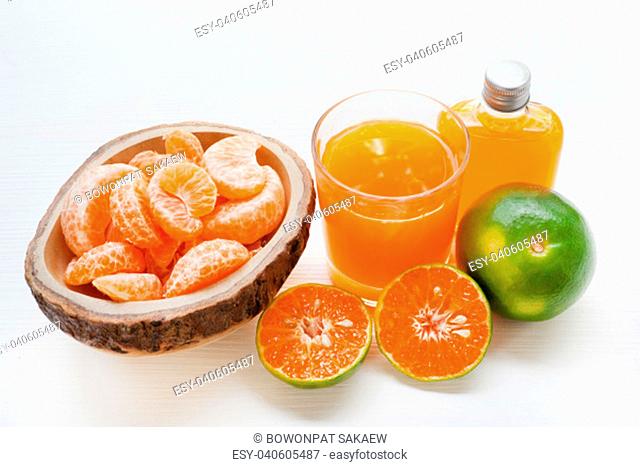 Orange juice isolated on white background