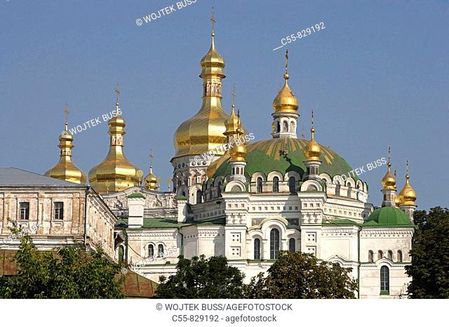 Kiev-Pechersk Lavra, Fratry church named after the Venerable Fathers Anthony and Theodosius, 19th century, Cathedral of the Dormition of the Theotocos Holy...