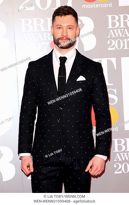 The Brit Awards 2017 held at the O2 - Arrivals Featuring: Calum Scott Where: London, United Kingdom When: 22 Feb 2017 Credit: Lia Toby/WENN.com