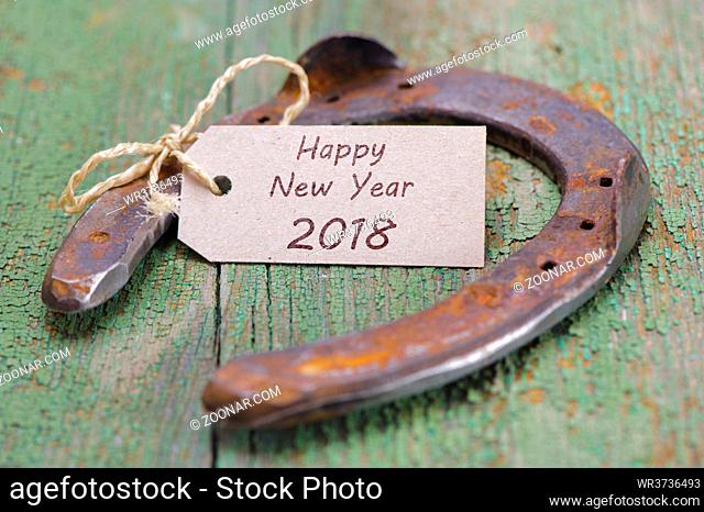 horseshoe as talisman for good luck at new year 2018
