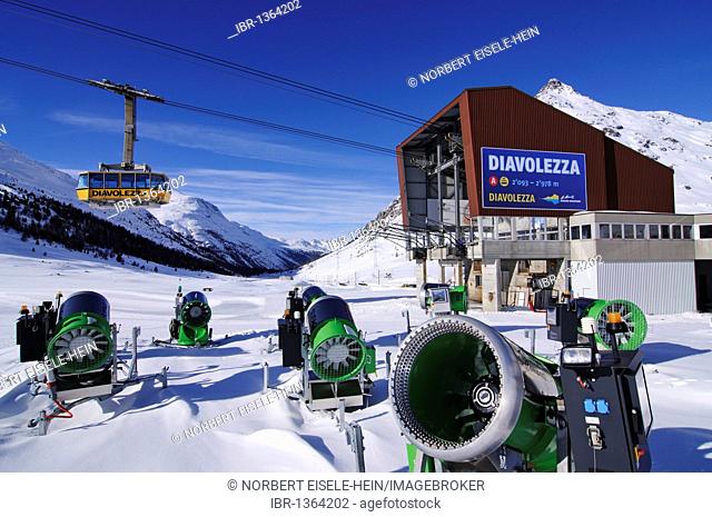Diavolezza cable car station, St. Moritz, canton of Grisons, Switzerland, Europe
